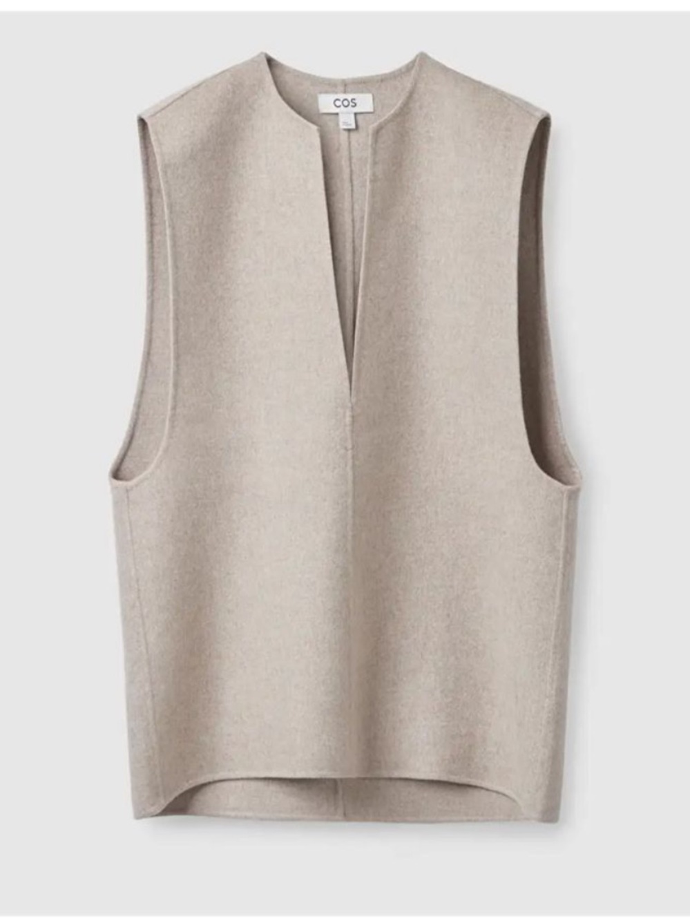 COS Wool Blend Deep V-Neck Vest Tunic